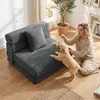 HOMCOM Slaapfauteuil 2-in-1, opvouwbaar, zonder Productafbeelding-voorbeeld 9
