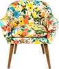 Excelsa Fiori Frida fauteuil polyester et bois 70.5x65x83 Voir les images du produit 4