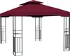Gartenpavillon 4x3m Deluxe Pavillon Outdoor stabil Bordeaux Produktbild-Vorschau 2