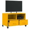vidaXL Mobile TV giallo senape 68x39x43,5 cm Acciaio Anteprima dell’immagine prodotto 5