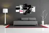 Visario Leinwandbild Abstrakt Schwarz Weiß 160x80 cm – Produktbild-Vorschau 2