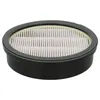 A round, pleated filter with a black plastic base and a gray rim. Produktbild-Vorschau