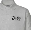 Huuraa Damen Polo Shirt Baby Schriftzug XXL Sport Grey Bio Produktbild-Vorschau 2