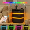 LED Nachttisch mit Steckdose & USB, Hochglanz mit 3 Produktbild-Vorschau 7
