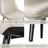 tectake® Set Stuhl Monroe gepolstert, in Samtoptik 48 x 59 Produktbild-Vorschau 4