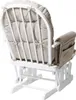 Rear view of a white rocking chair with beige cushions. Anteprima dell’immagine prodotto