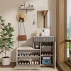Merax Garderoben-Set 110x185,5x37 cm, Flurgarderobe mit Produktbild-Vorschau 2