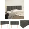 The Living Store Kopfteil Dunkelgrau 90x5x78/88 cm Samt Produktbild-Vorschau 9