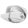 A white collapsible water bottle with a gray strap and a gray toggle on a white background. Náhľad obrázku produktu