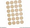 24 Universaletiketten - Blumenranke Kraftpapieroptik - rund Produktbild-Vorschau 2