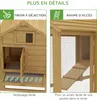PawHut Petit poulailler cottage cage à poules sur pied dim. Voir les images du produit 9