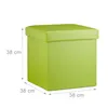 Relaxdays Faltbarer Sitzhocker, Sitzcube mit Stauraum u. Produktbild-Vorschau 3