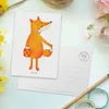 Mr. & Mrs. Panda Postkarte Fuchs Laterne - Weiß - Geschenk, Produktbild-Vorschau 3