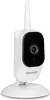 A white baby monitor camera with a black lens and a white antenna, placed on a white circular base. Náhled obrázku produktu