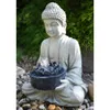 HEISSNER Teichfigur Buddha Grau 37x31x50 cm Produktbild-Vorschau 3