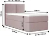 A diagram of a bed with dimensions indicated by dotted lines and text labels. Produktbild-Vorschau