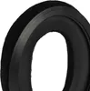 A close-up view of a black headphone earpad. Produktbild-Vorschau