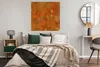 MuchoWow® Poster Marmor - Gold - Orange 100x100 cm - Produktbild-Vorschau 4