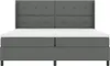 vidaXL Skříňová postel s matrací tmavě šedá 200 x 200 cm Náhled obrázku produktu 7