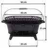 HAGE Hibachi Holzkohlegrill aus Gusseisen mit Grillrost 43 Produktbild-Vorschau 2