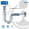 tecuro Röhrengeruchsverschluss Siphon Traps für Waschbecken Produktbild-Vorschau 4