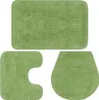 vidaXL Badematten-Set 3-tlg. Stoff Grün Produktbild-Vorschau 5