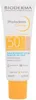 A close-up studio shot of a white tube of Bioderma sunscreen with an orange cap. Náhled obrázku produktu