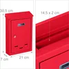 Relaxdays Briefkasten mit Namensschild, aus Metall, mit 2 Produktbild-Vorschau 6