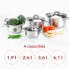 SET DE CUISSONS 8 pcs Set de casseroles à induction en Voir les images du produit 16