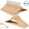 OGIVO Kleiderbügel Holz, 50 stück Holzbügel Garderobenbügel Produktbild-Vorschau 1