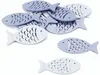 KNORR PRANDELL Dekostreu Maritim Fische 5 cm Holz hellblau Produktbild-Vorschau 3