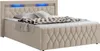 Juskys Boxspringbett Leona Samt 180x200 cm in Beige – mit Produktbild-Vorschau 1