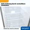 Interior view of an empty refrigerator with adjustable glass shelves. Produktbild-Vorschau