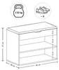 Schuhschrank mit Sitzfläche LEVA, 60 x 30 x 47 cm Produktbild-Vorschau 11