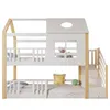 MODFU Etagenbett Kinderbett 90x200cm Hausbett mit Produktbild-Vorschau 9