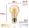 Philips Filament-Lampe Bernstein 25W A60 E27, 3,1 W, 25 W, Produktbild-Vorschau 3