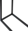 A close-up view of the black metal frame of a C-shaped side table. Produktbild-Vorschau