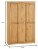 Kleiderschrank CANCUN aus Massivholz, gebeizt/gewachst - Produktbild-Vorschau 8