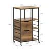 A diagram of a kitchen cart with dimensions indicated. Produktbild-Vorschau