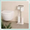 Relaxdays WC-Garnitur, Edelstahl, Ablage & Rollenhalter, Produktbild-Vorschau 2