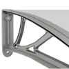vidaXL Tettoia per porte grigio 300x100 cm in policarbonato Anteprima dell’immagine prodotto 6