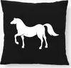 Huuraa Kissen Pferd Silhouette 40x40cm mit Füllung Black Produktbild-Vorschau 1