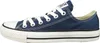 A side view of a navy blue Converse All Star low-top sneaker against a white background. Produktbild-Vorschau