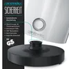 A product shot focusing on safety features and the connection between a kettle base and the kettle itself. Náhled obrázku produktu