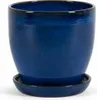 Fioriera modello "EggPot" 38 cm in Vetroceramica blu reale Anteprima dell’immagine prodotto 4