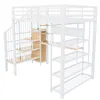 Merax Etagenbett Hochbett 140x200 cm mit Schreibtisch und Produktbild-Vorschau 9