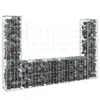 vidaXL Gabionenkorb U-Form mit 2 Säulen Eisen 140x20x100 cm Produktbild-Vorschau 2