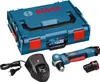 A Bosch cordless angle drill kit with its case, charger, and batteries. Voir les images du produit