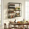COSTWAY Weinregal Wand, Bar Regal mit 6 Regalböden & 4 Produktbild-Vorschau 2