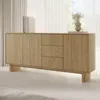Sideboard Kommode VIRONE Geölte Eiche Japandi 3-türig mit Produktbild-Vorschau 1